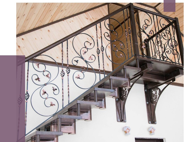 Кованые лестницы в Нерюнгри от 84708 руб. под ключ