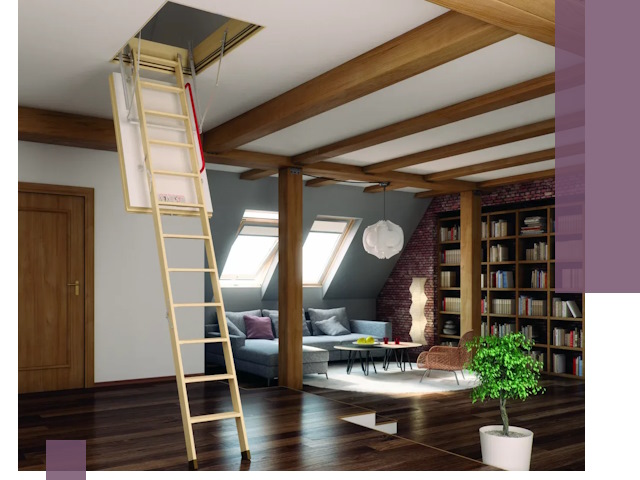 Чердачные лестницы под ключ в Нерюнгри: изготовление и монтаж