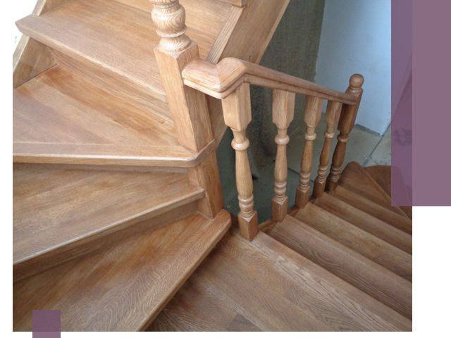 Дубовые лестницы под ключ в Нерюнгри: изготовление и монтаж