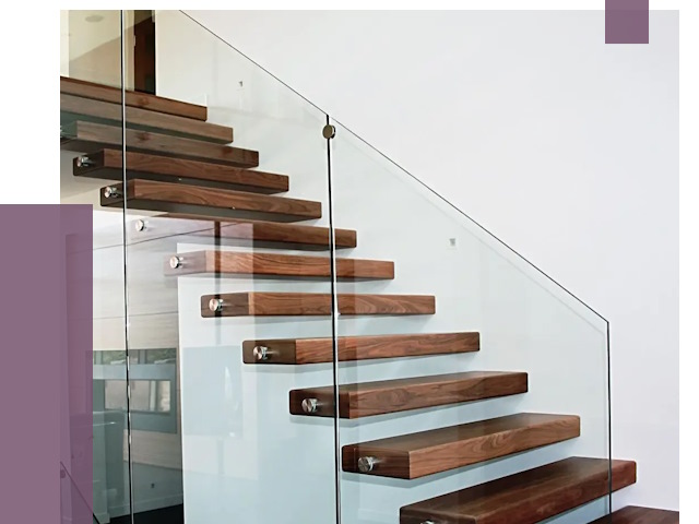 Стеклянные перила для лестницы в Нерюнгри от 15747 руб.