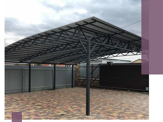 Недорогие навесы под ключ в Нерюнгри — изготовление и монтаж