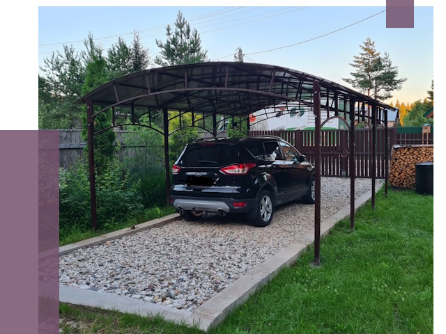 Навесы для автомобиля в Нерюнгри от 13955 руб.  | ПРОЛЁТ-Нрю