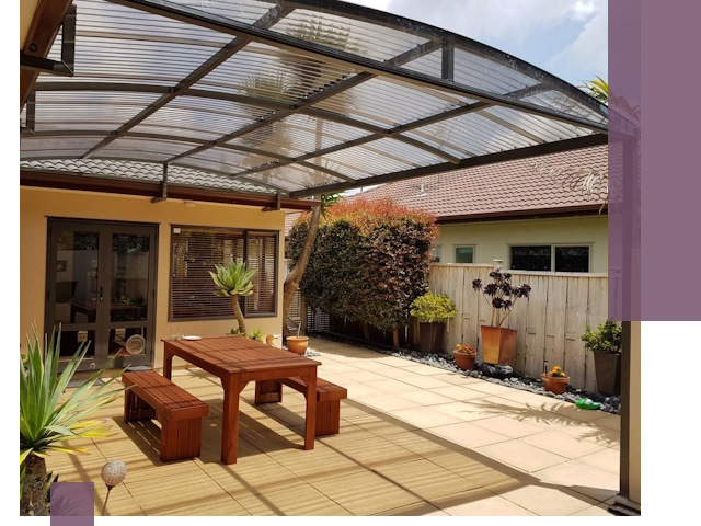 Навесы во двор под ключ в Нерюнгри — изготовление и монтаж