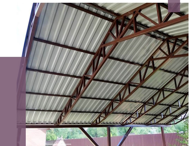 Навесы из профнастила в Нерюнгри от 7819 руб. | ПРОЛЁТ-Нрю