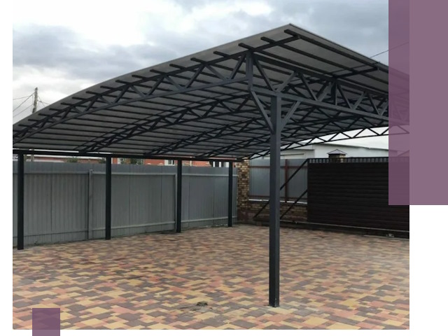 Металлические навесы под ключ в Нерюнгри — изготовление и монтаж