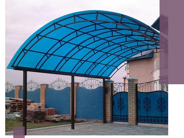 Арочные навесы под ключ в Нерюнгри — изготовление и монтаж