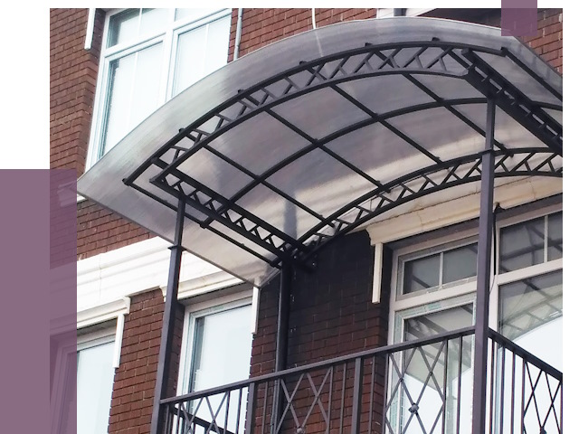 Козырьки над балконом в Нерюнгри от 9177 руб.  | ПРОЛЁТ-Нрю