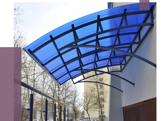 Козырьки из поликарбоната в Нерюнгри от 4561 руб. под ключ | ПРОЛЁТ-Нрю