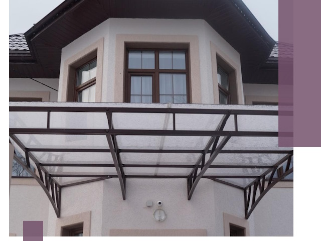 Козырьки из поликарбоната под ключ в Нерюнгри