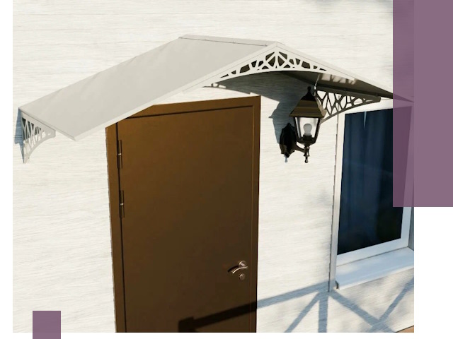 Металлические козырьки на входы и террасы в Нерюнгри