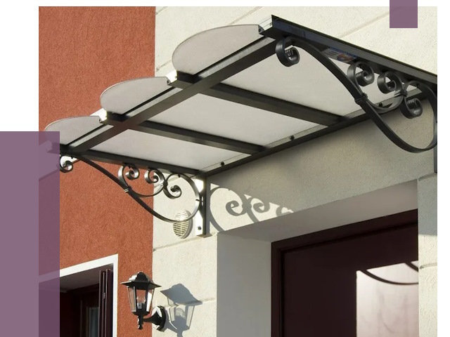 Односкатные козырьки в Нерюнгри от 8905 руб.  | ПРОЛЁТ-Нрю