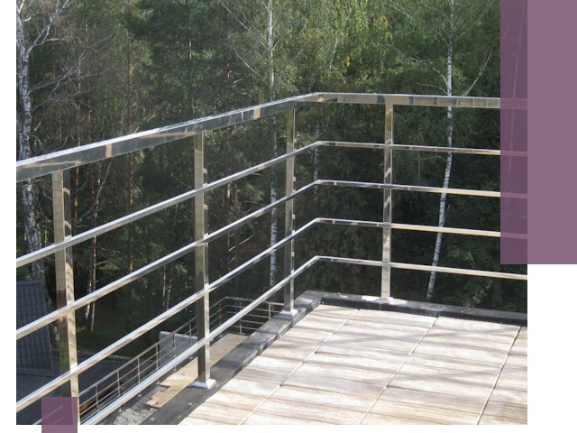 Парапеты из нержавеющей стали в Нерюнгри — изготовление и монтаж