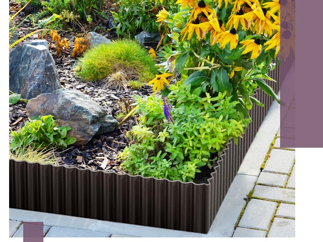 Металлические бордюры для клумб в Нерюнгри — производство и монтаж